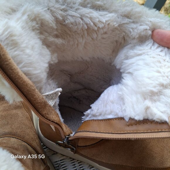 Koolaburra By UGG Womens Brown Suede & Faux Shearling Winter Boots Size 8 Side Z - Picture 7 of 12